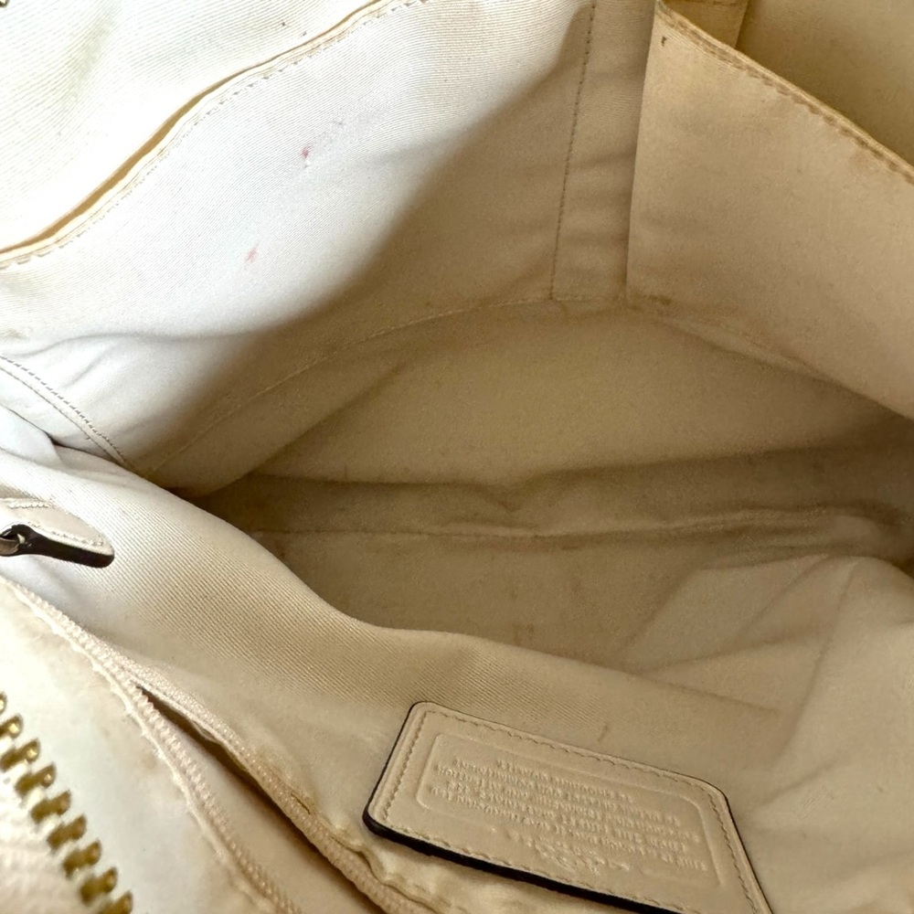 COACH FILE CROSSBODY IN SIGNATURE JACQUARD Khaki/Chalk GUC - Picture 10 of 10